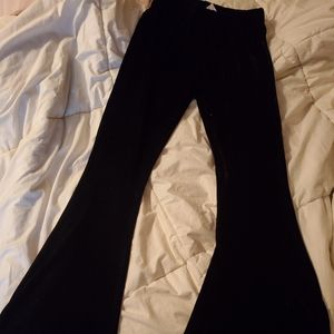 Black Velvet Bell Bottom Pants